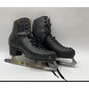 Vintage Risport Figure Skates 26.5 MK Club 2000 Sheffield Steel Made In Italy